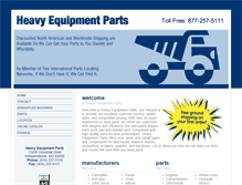 Tablet Screenshot of heavy-equipmentparts.com